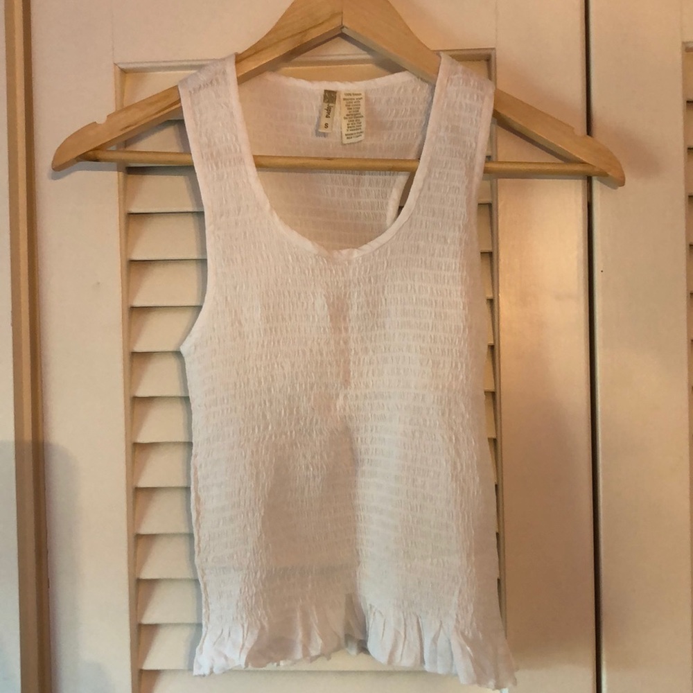 Racer back white top